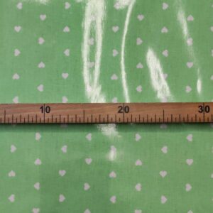 Tecidos Plastificados | Básicos | Coração | Fundo Verde