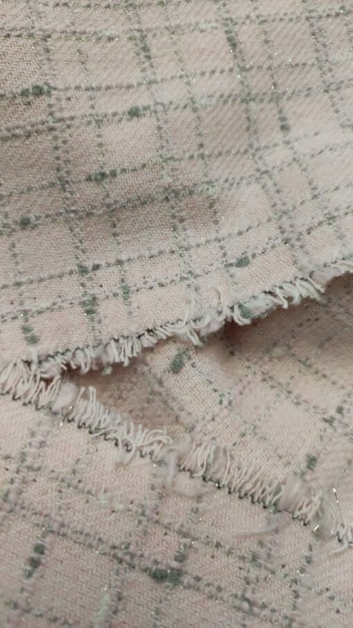 Fazenda de Lã | Tweed | Estampado | Xadrez | Lurex Dourado - Image 5