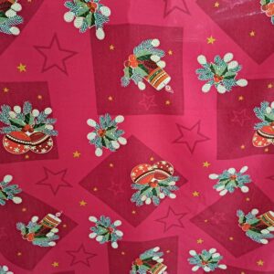Tecido 100% Poliéster | Toalhas | Natal | Velas | Estrelas