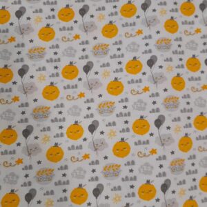 Tecido 100% Algodão | Estampado Infantil | Baby Sol e Lua