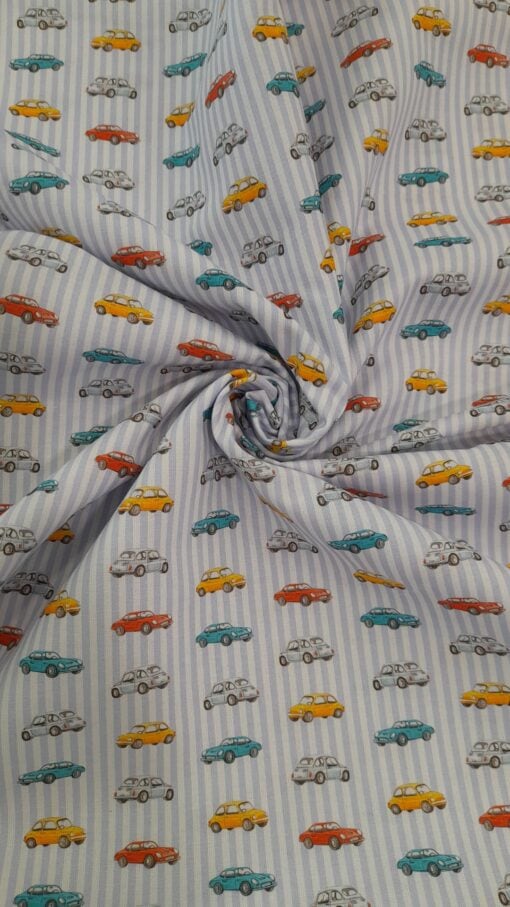 Tecido 100% Algodão | Estampado Infantil | Carrinhos - Imagen 4