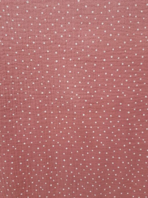 Musselinas | Algodão Orgânico | Pintinha Fundo Rosa Velho - Imagen 4
