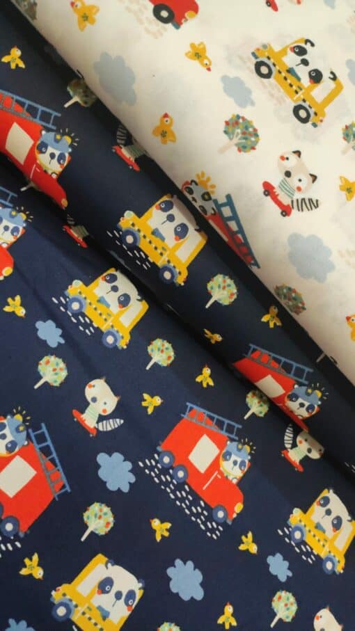 Tecidos 100% Algodão | Estampado Poppy | Infantil | Panda Bombeiro - Imagen 4