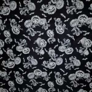 Tecido Nylon | Carnaval | Brilho Prata | Halloween Negro