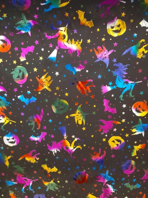 Fabric 100% Polyester | Carnival | Metallic Multicolour | Fantasy Boo Multicolour