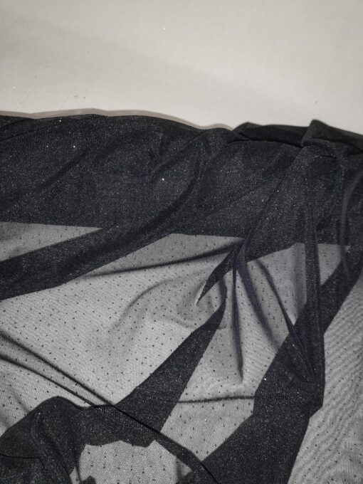 Tule | Elasticidade | Carnaval | Brilhantes | Preto - Image 4