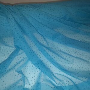 Tule | Elasticidade | Carnaval | Brilhantes | Azul Turquesa