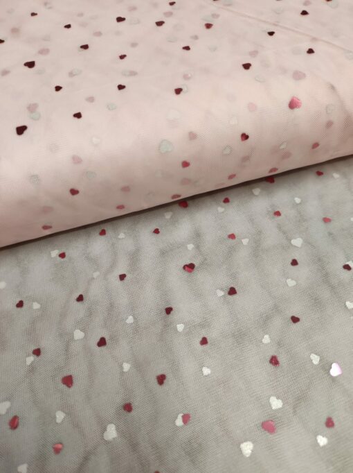 Royal Tule | Corações Glitter | Rosa Claro - Imagen 2