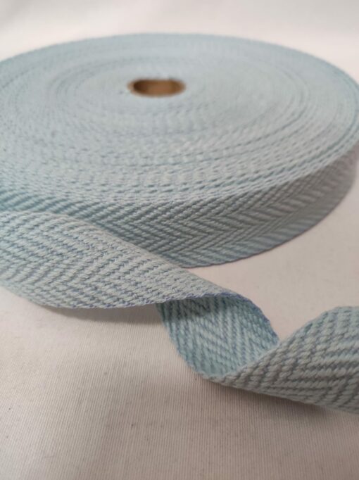 Precinta Cotton | 3 cm | Herringbone | Baby Blue 267