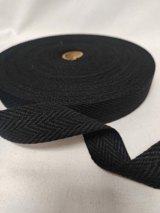 Precinta Algodão | 3 cm | Espinha | Preto 299