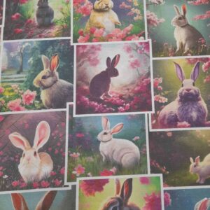 Tecido Loneta |  Estampado | Páscoa | Coelhos
