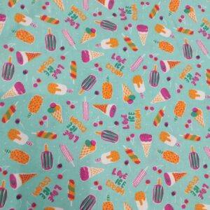 Tecidos 100% Algodão | Estampado | Love Ice Cream