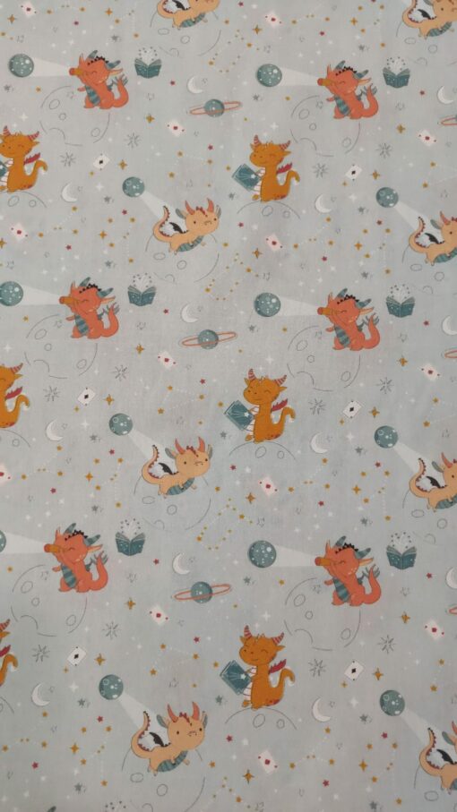 Tecidos 100% Algodão | Estampado Infantil | Dragão Baby | Coleção Magus