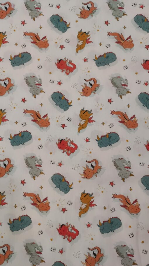 Tissus 100% Coton | Imprimé enfant | Dragon baby | Collection Magus
