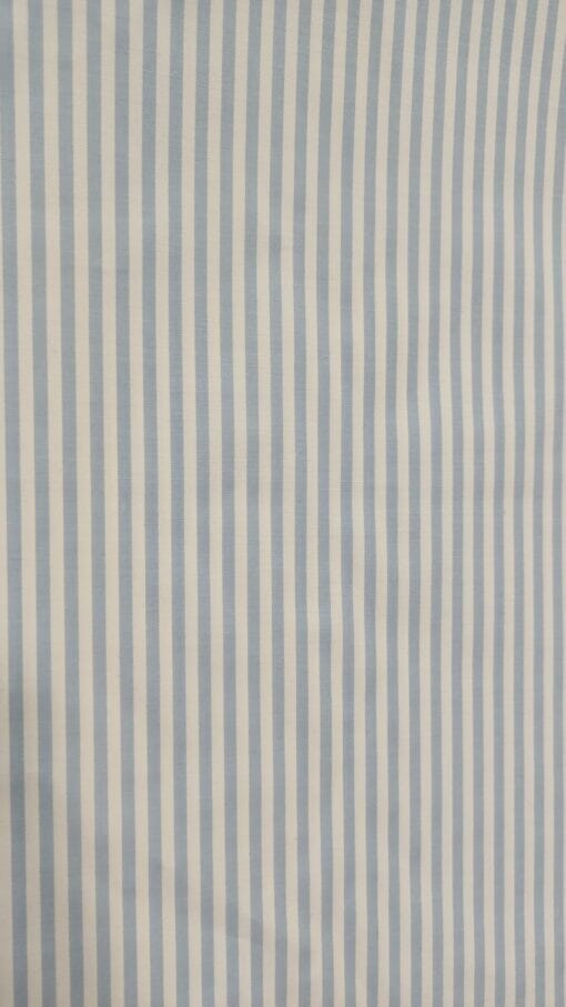 Tecidos 100% Algodão | Estampado | Risca Fina | Azul Claro