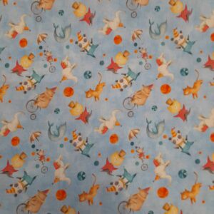 Tecidos 100% Algodão | Estampado Infantil | Animais do Circo