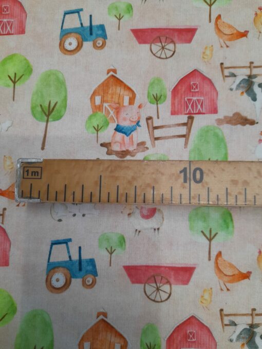 Tecidos 100% Algodão | Estampado Infantil | Animais da Quinta – Image 3