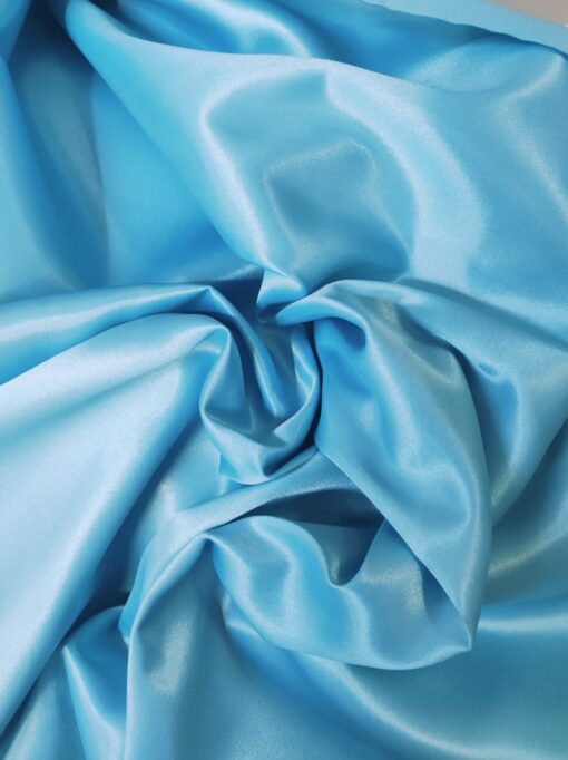 Satin épais | Lisse | Turquoise (Raso Saturno 21)