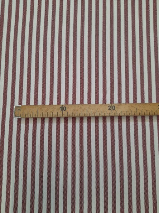 Tecido Loneta |  Jacquard | Estampado | Risca Fina | Vermelho - Imagen 3