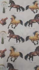 Atoalhado | 100% Poliéster | Estampado | Cavalos