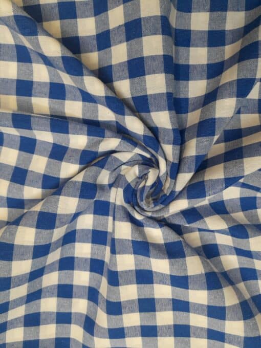 Fabric 100% Cotton | Plaid | Big Blue