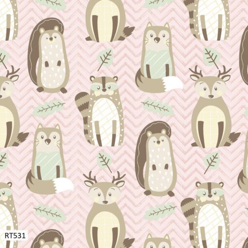Tecido Algodão | Estampado | Fuxicos e Fricotes | Coleção Bichinhos Silvestres (Ref.RT531) – Image 3