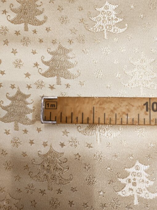Tecido 100% Poliéster | Toalha | Natal | Lurex Dourado | Árvore de Natal - Image 5