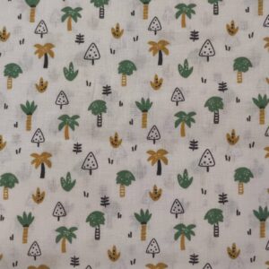 Tecido 100% Algodão | Estampado Infantil | Palmeiras ( Coleção Dino)