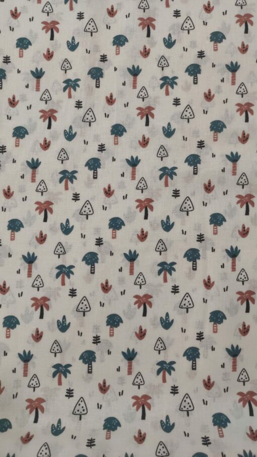 Tissu 100% Coton | Imprimé pour enfants | Palmeiras (Collection Dino)