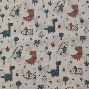 Tecido 100% Algodão | Estampado Infantil | Dinossauro