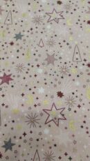 Tecido Algodão | 100% Algodão | Natal | Estrelas | Rosa