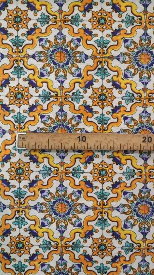 Tecido Loneta |  Estampado |  Azulejo – Image 3