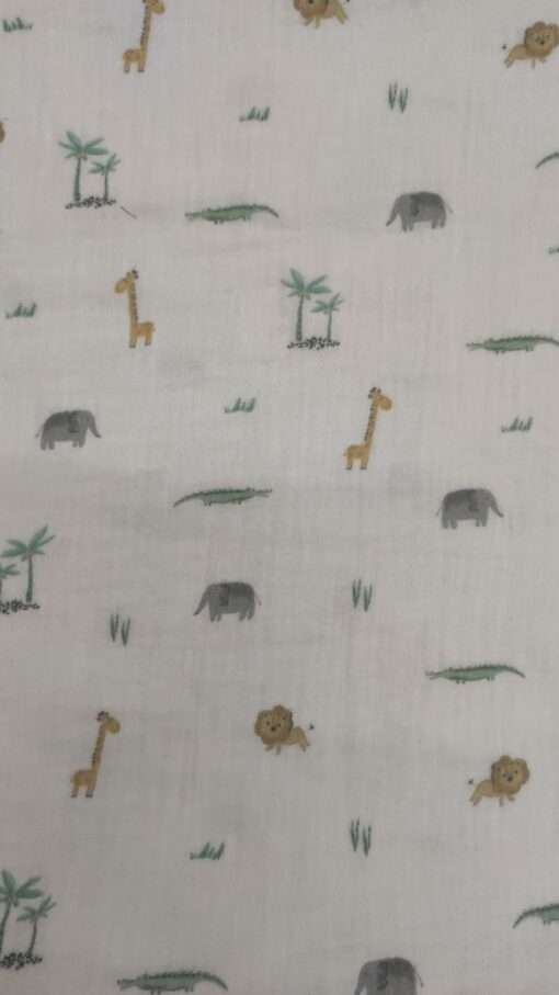 Mousseline | Coton bio | Imprimé | Jungle