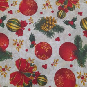 Tecido Loneta  | Natal  | Laços