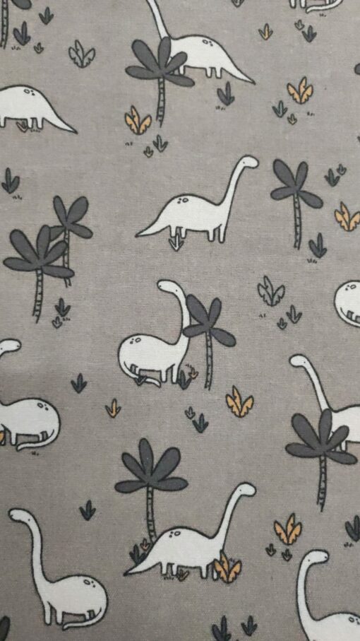 Tissu flanelle | 100% Coton | Imprimé coquelicot | Dinosaure
