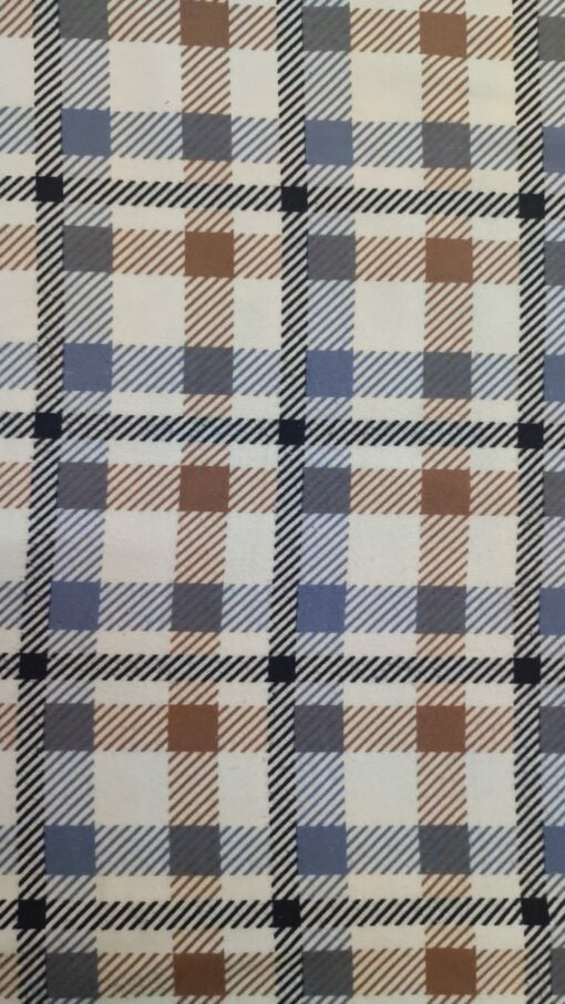 Tissu flanelle | 100% Coton | Imprimé coquelicot | Plaid