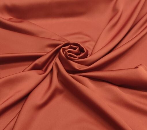 Tissu pour vêtements | Vêtements | Satin royal | Terracotta (079)