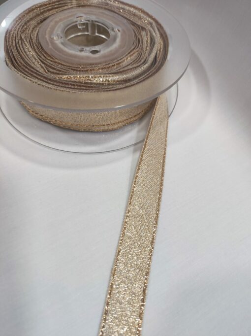 Nastro Ribbon | 1.5 cm | Golden Lurex (Old Gold)