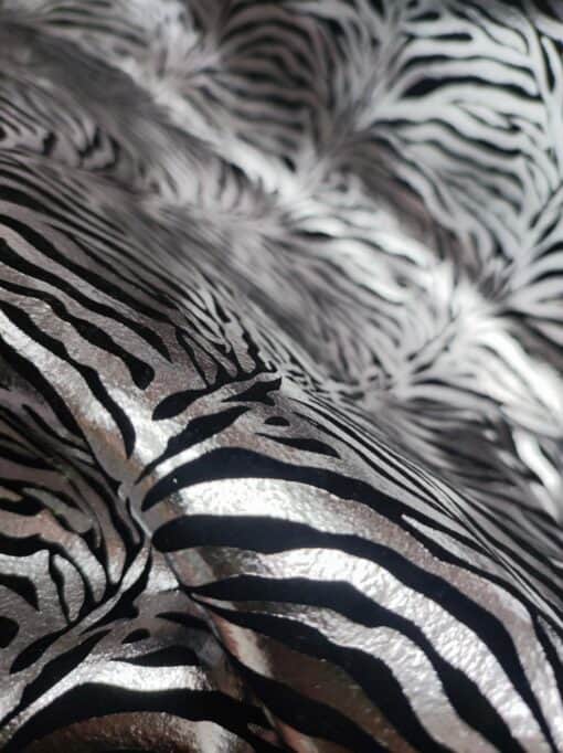 Tela Tema Carnaval | Print Zebra | Silver Lurex