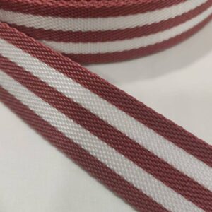 Precinta | Risca | 100% Poliéster | Rosa Velho/Branco