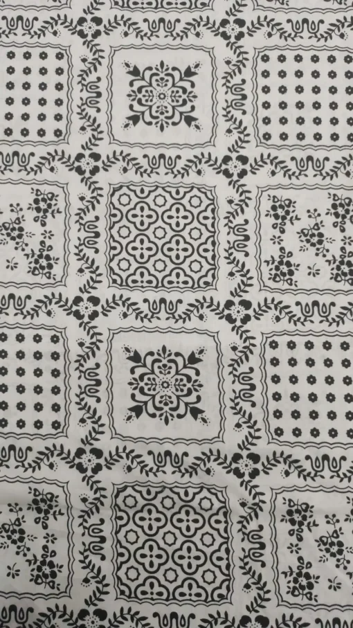 Fabric Cotton | 100% Cotton | Printed | Black and White