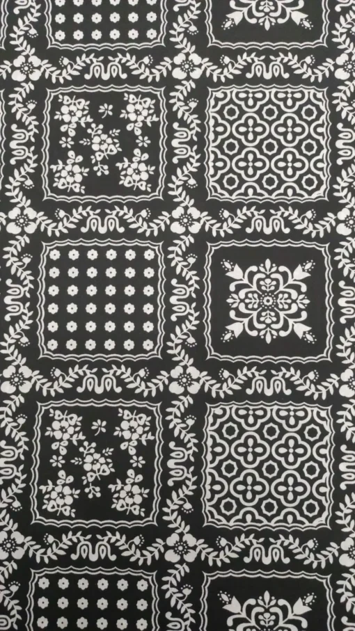 Tecido Algodão | 100% Algodão | Estampado | Black and White