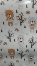 Tecido Plastificado | Estampado Infantil | Ursinho Arco Íris