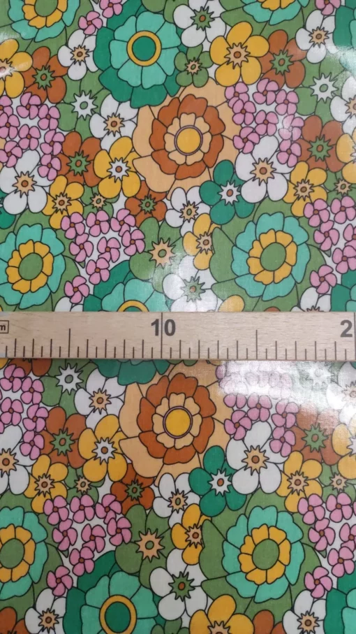 Tecido Plastificado | Estilo Retro | Anos 60/70 | Floral - Image 3