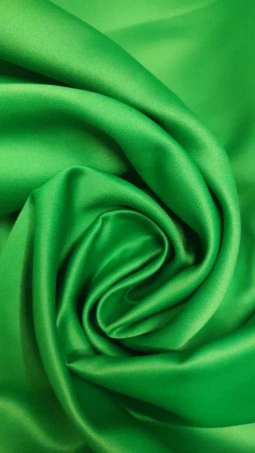 Tissu | Satin Duchese | Satin nuptial | Uni | Vert gazon 9