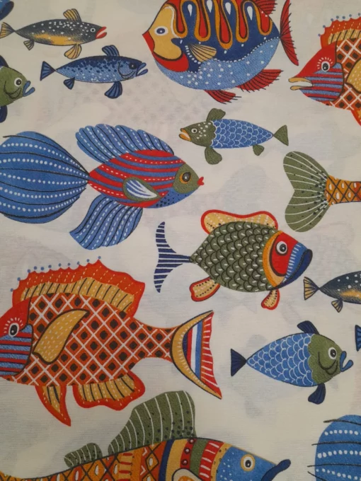 Tejido Loneta | Estampado | Pez