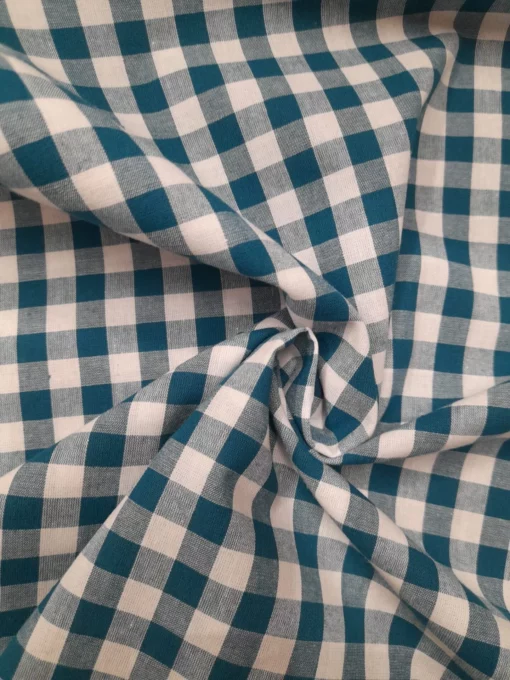 Fabric Cotton | 100% Cotton | Basic | Plaid | Petroleum