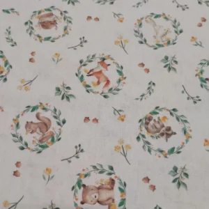 Tecido 100% Algodão | Estampado Infantil | Bosque
