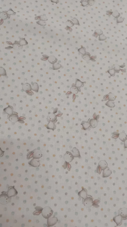Tecido 100% Algodão | Estampado Infantil | Coelhinho