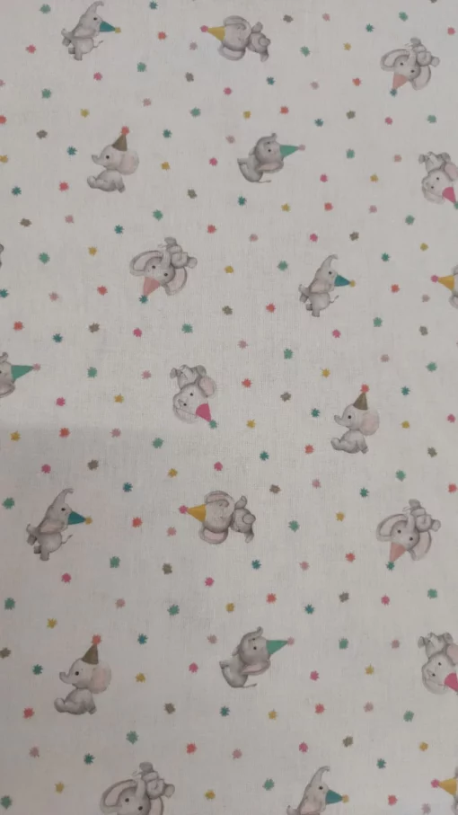 Tissu 100% Coton | Imprimé enfant | Eléphant